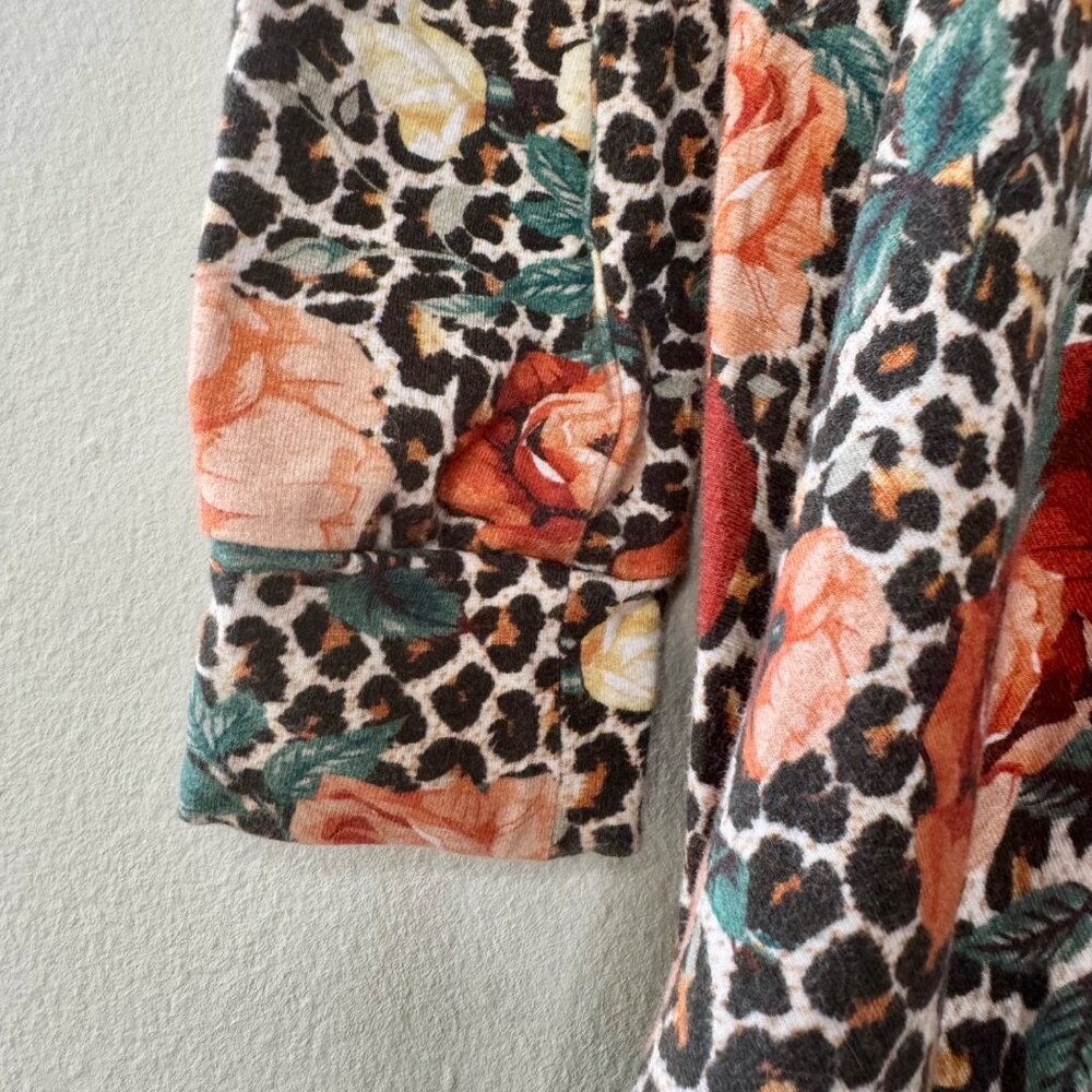 ROCK YOUR KID Leopard Floral Dress Girls 7 Long Sleeve Cotton Full Twirl Girl - Picture 4 of 6